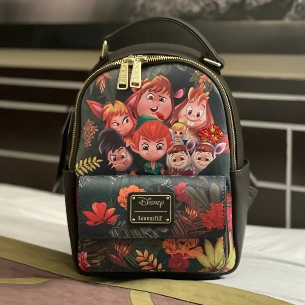 Loungefly Disney Peter Pan Mini Backpack with Wallet Set NWT